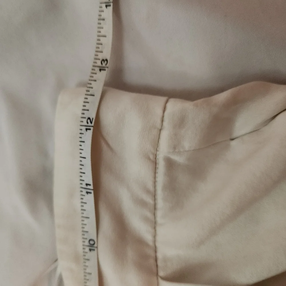 Elegant Silk White High-Waisted Pants Trousers professional satin holiday